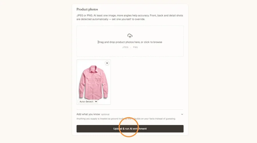 Click "Upload & enrich"