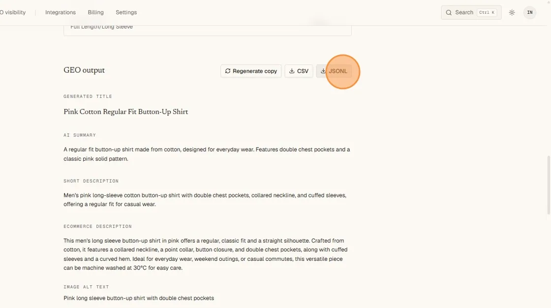 Click Data file when you need structured, machine-readable output.