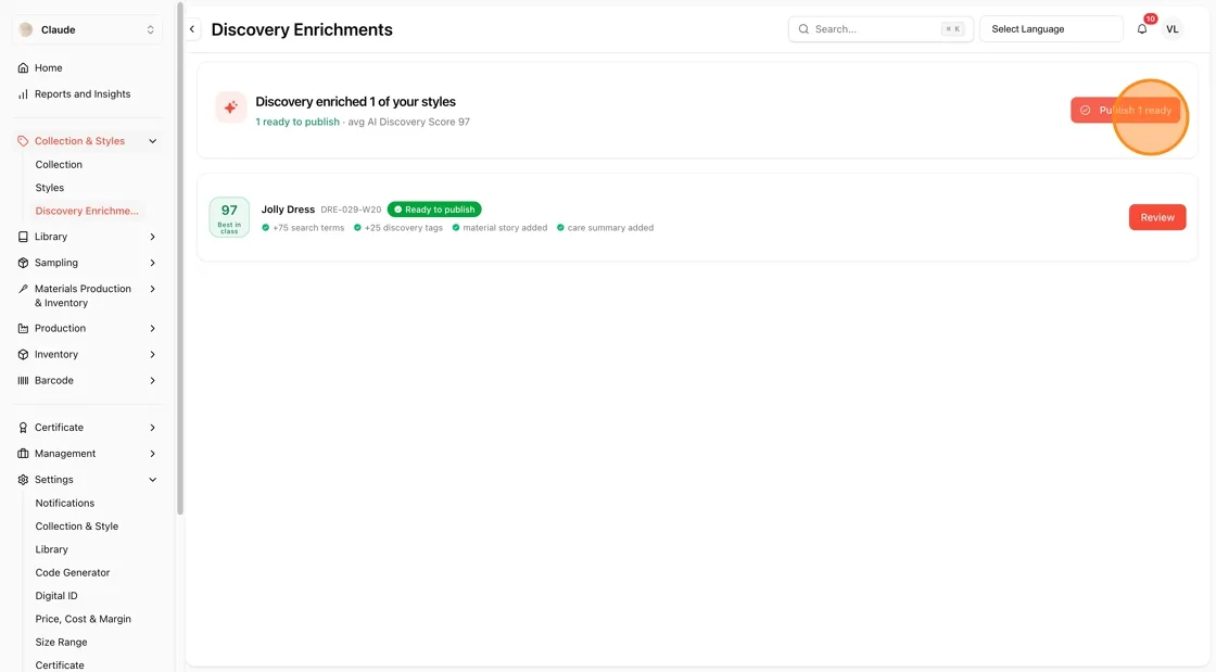 Publishing enriched data back