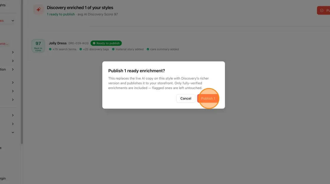 Confirm Bulk Publish