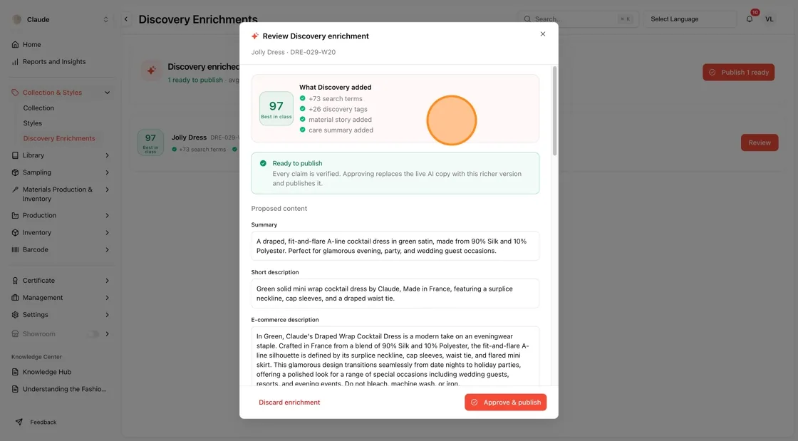 Publishing enriched data back