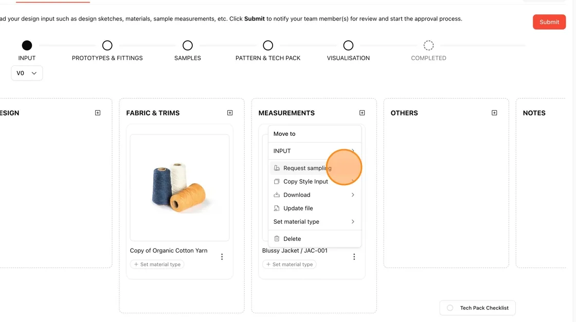 Select Request sampling from the dropdown menu.