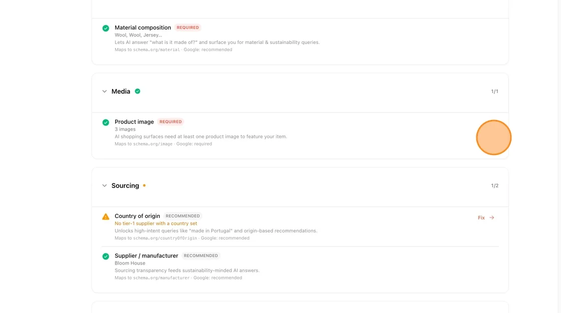 Tip: Upload at least one clean product image per colour option.