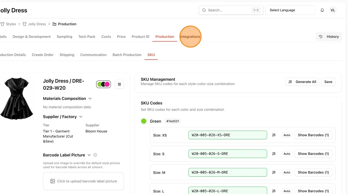 Access style-level Integrations