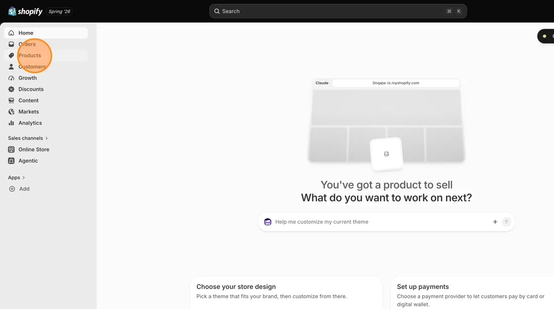 Verify in Shopify — Products
