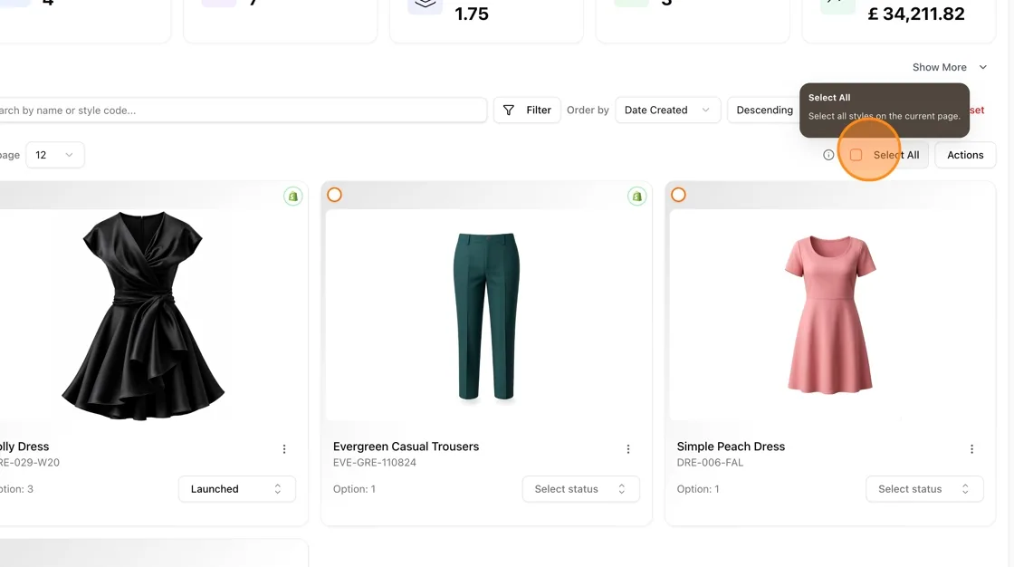 Select all styles