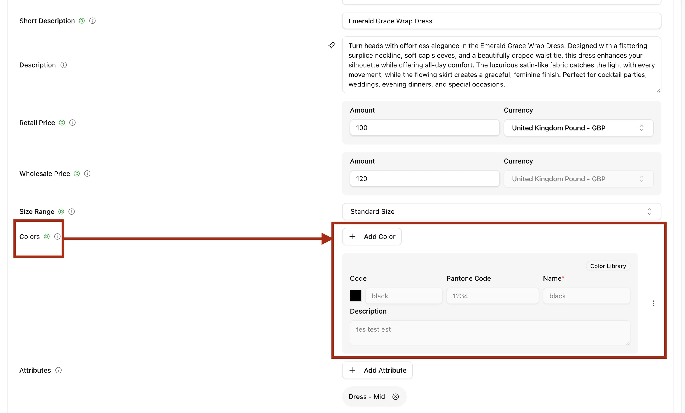 You can also click Color Library to pick from saved brand colours.