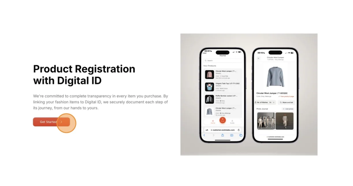 Select Get Started on the lower left side of the page.