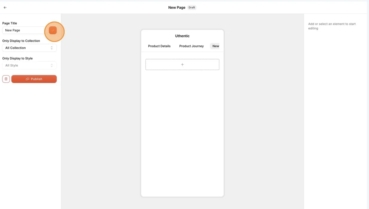 Page Title: Enter the page title of the custom page.