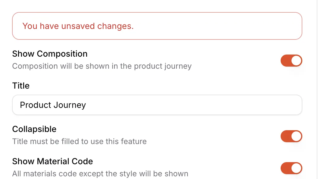 When you update the customize section and the changes haven't been saved, there will be a display the message You have…