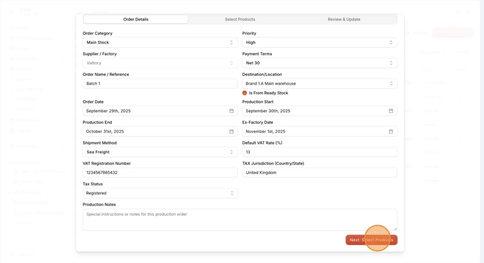 Users will be redirected directly to the Purchase Order page.