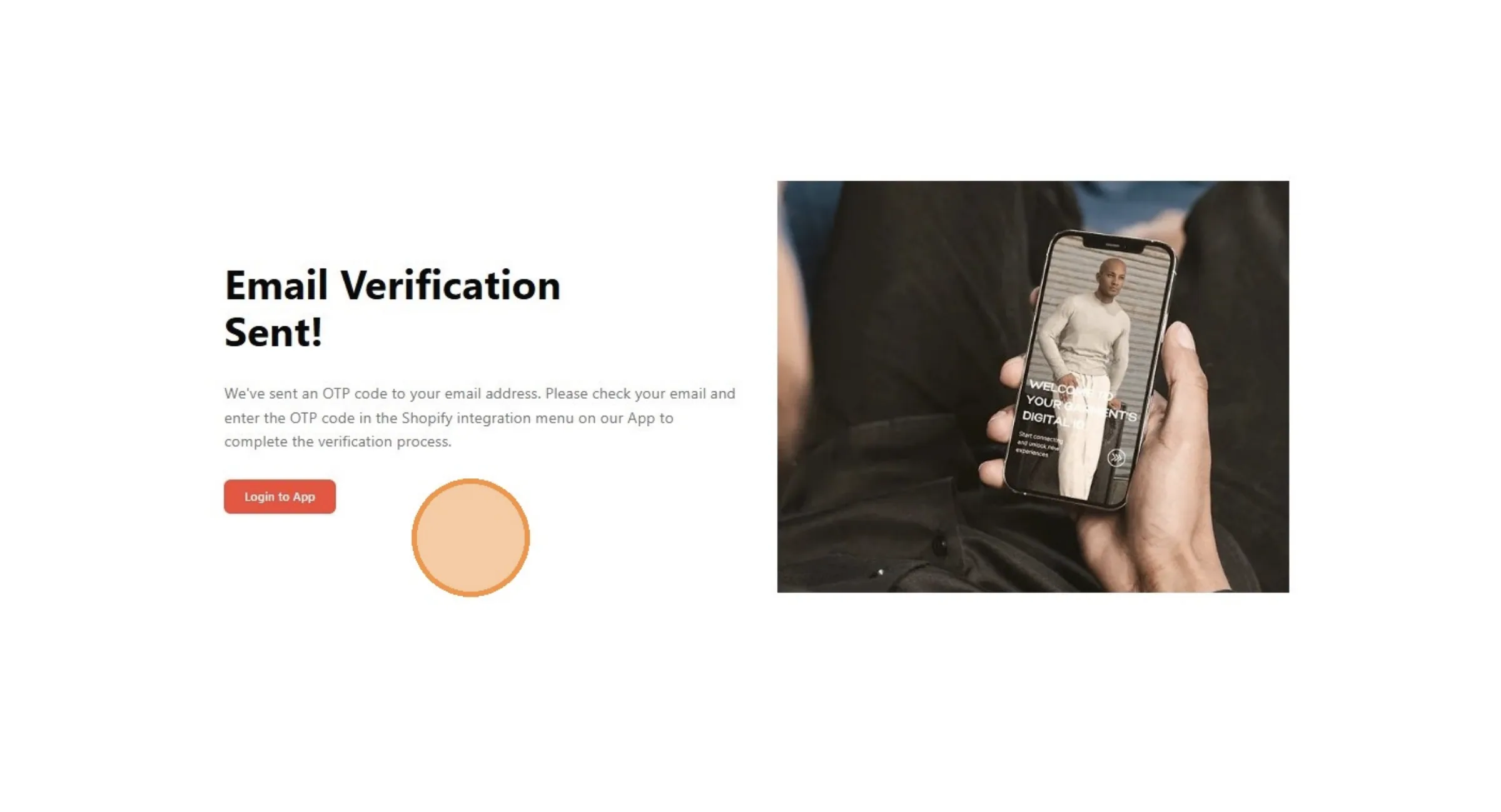 From here, user can click Login to App button to access the Vestis Labs platform.