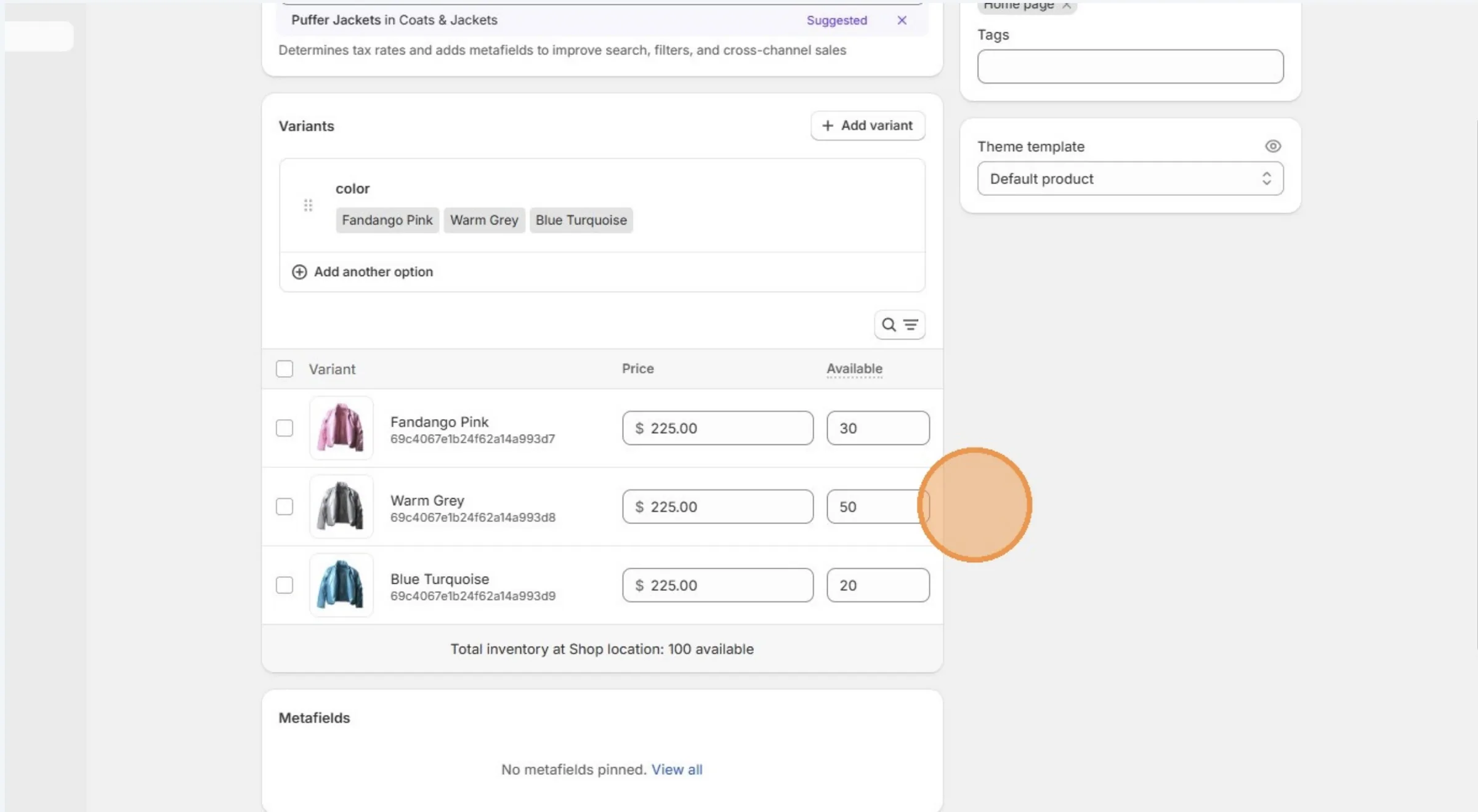 When a user updated the Style, it will also be reflected on the Shopify.