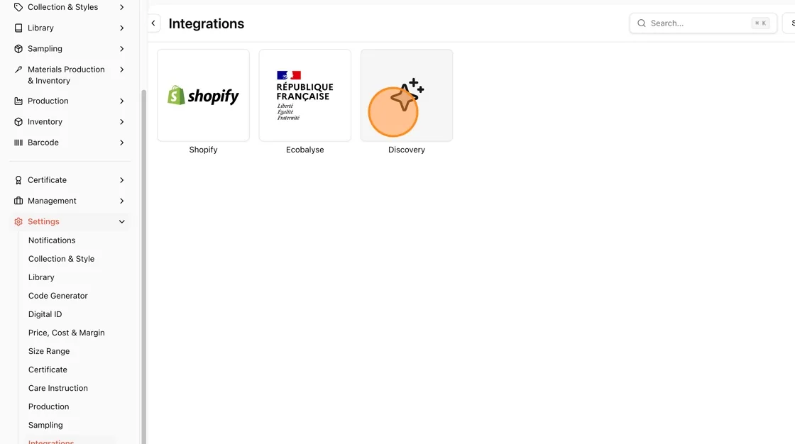 Select the Atlas Integration