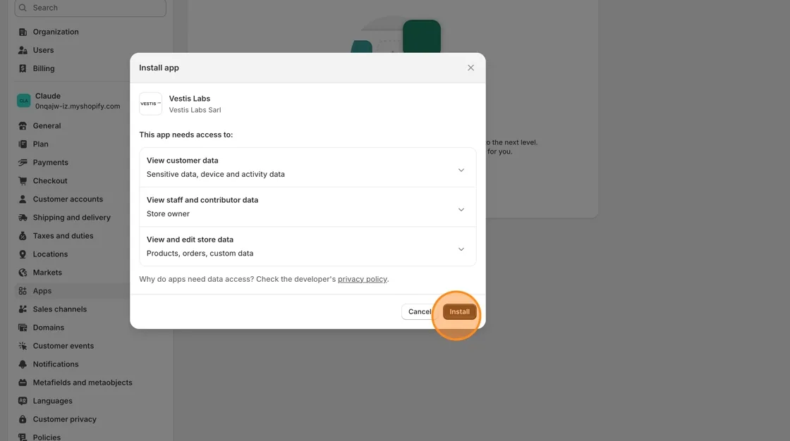 Approve app permissions