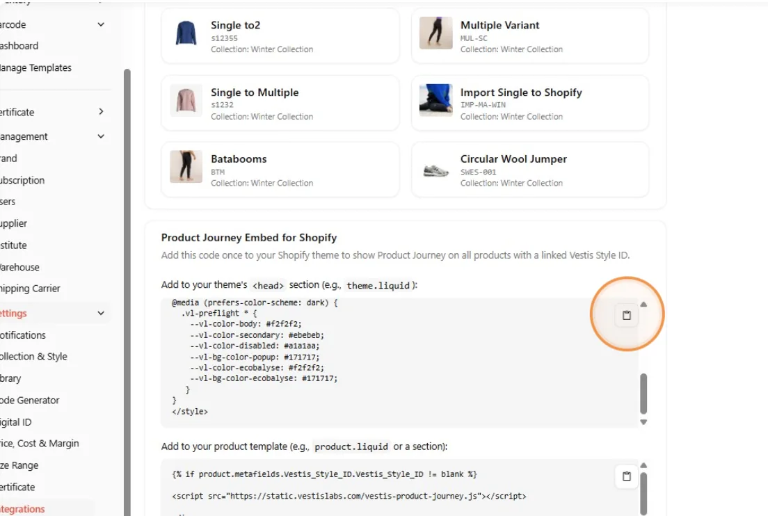 Locate the CSS code on this page, then copy it.