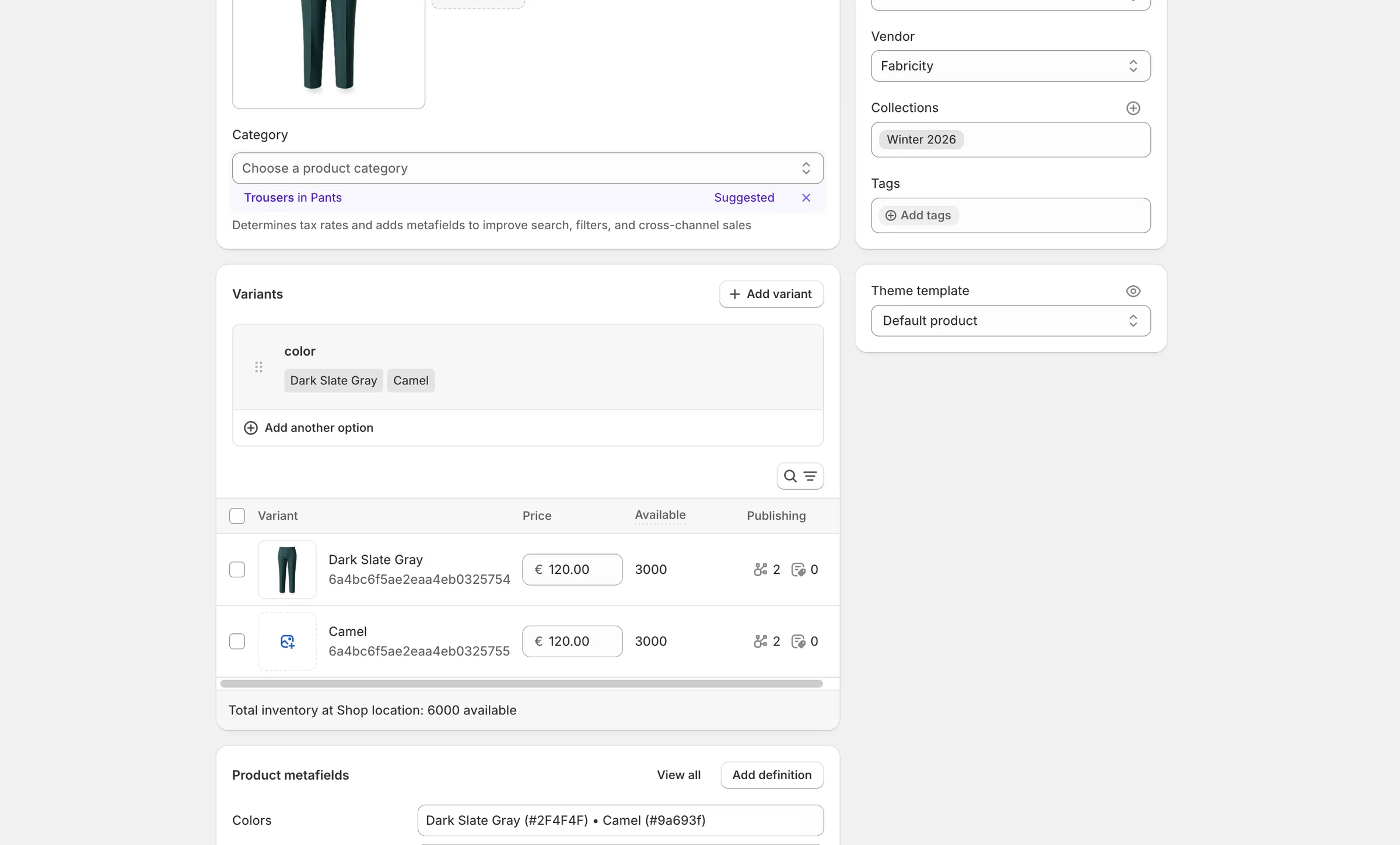 Once complete, the style will show as connected to Shopify, and any future inventory changes from batch production can sync…