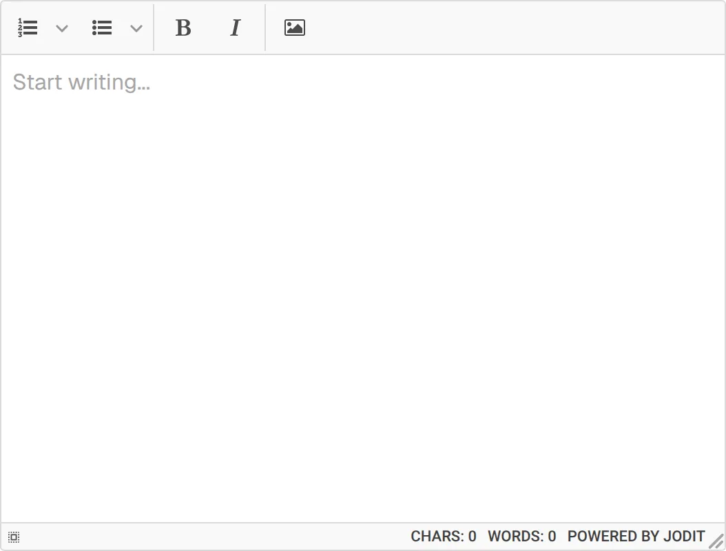 The Note editor below the measurements table with its formatting toolbar