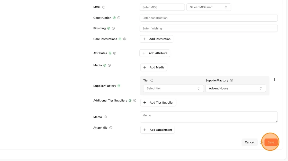 Once all required fields are filled, click the red Save button at the bottom-right.