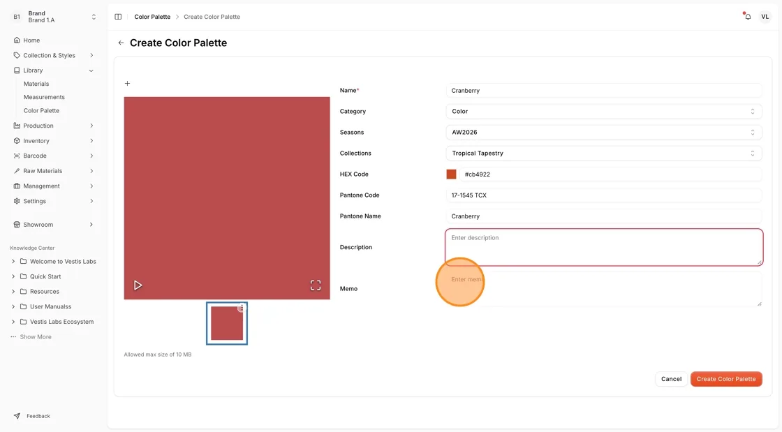 Add any notes in the "Memo" field if needed