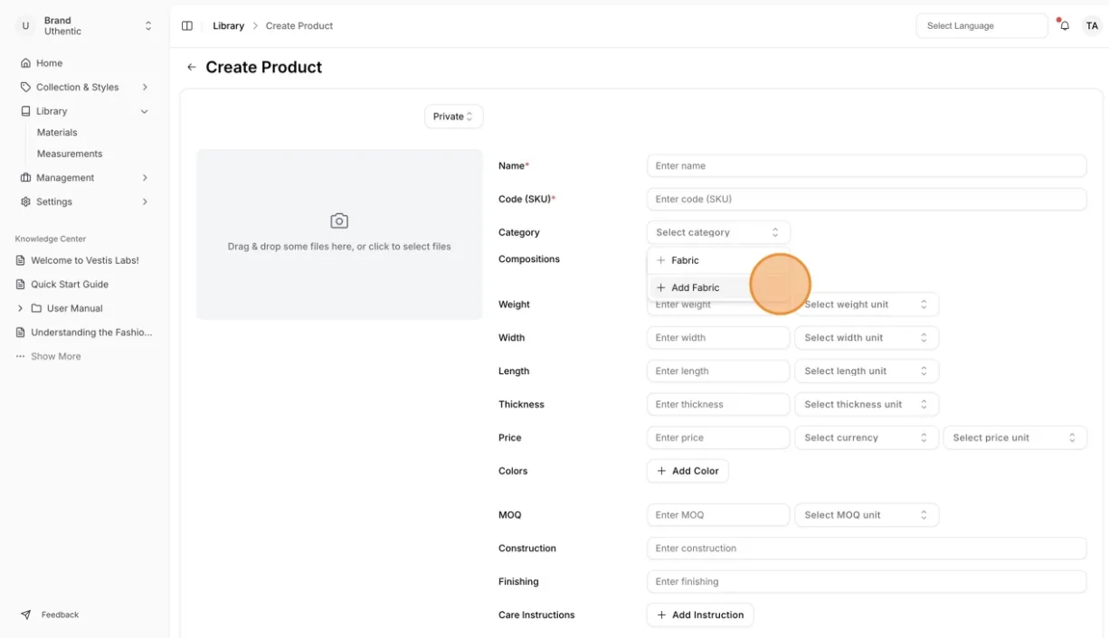 Nb: Users can also create and manage the Category in the Library Category Page.