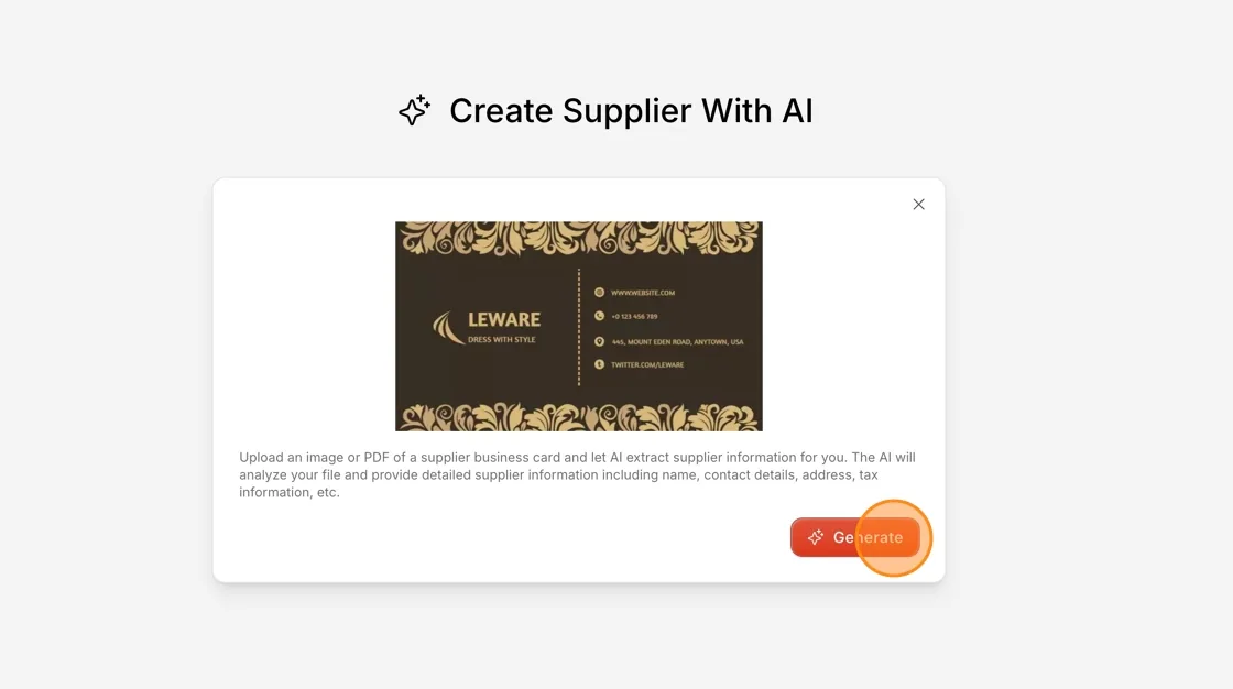 The Generate button