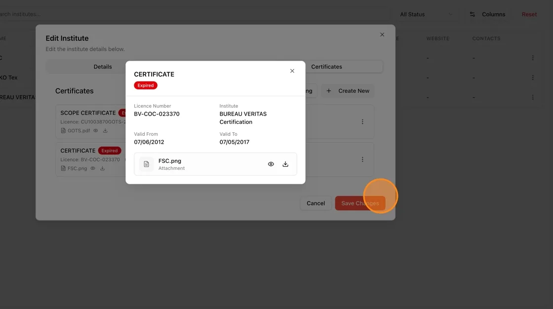 From the menu, Users can also choose View Details or Edit.