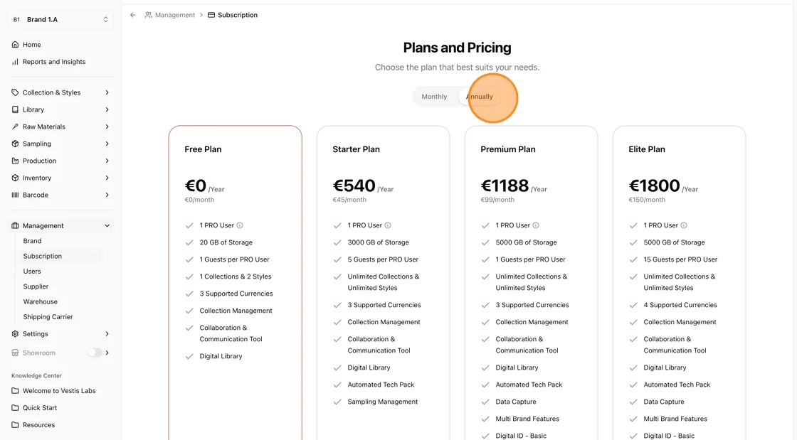 Select to create the auto-billed subscriptions that renew monthly or yearly.