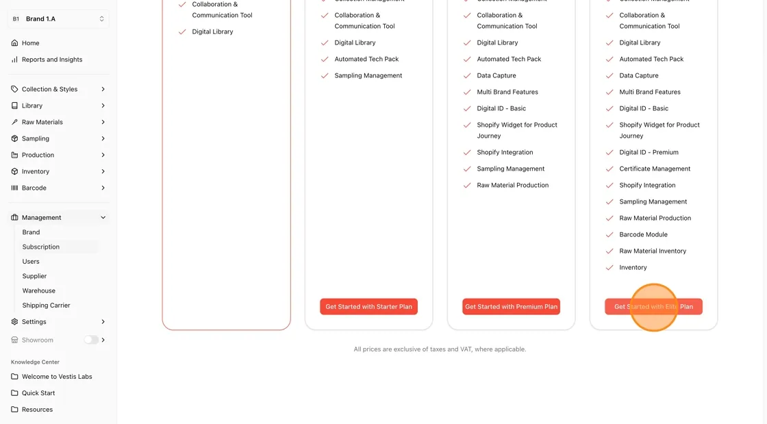 The plan button at the bottom of a plan card