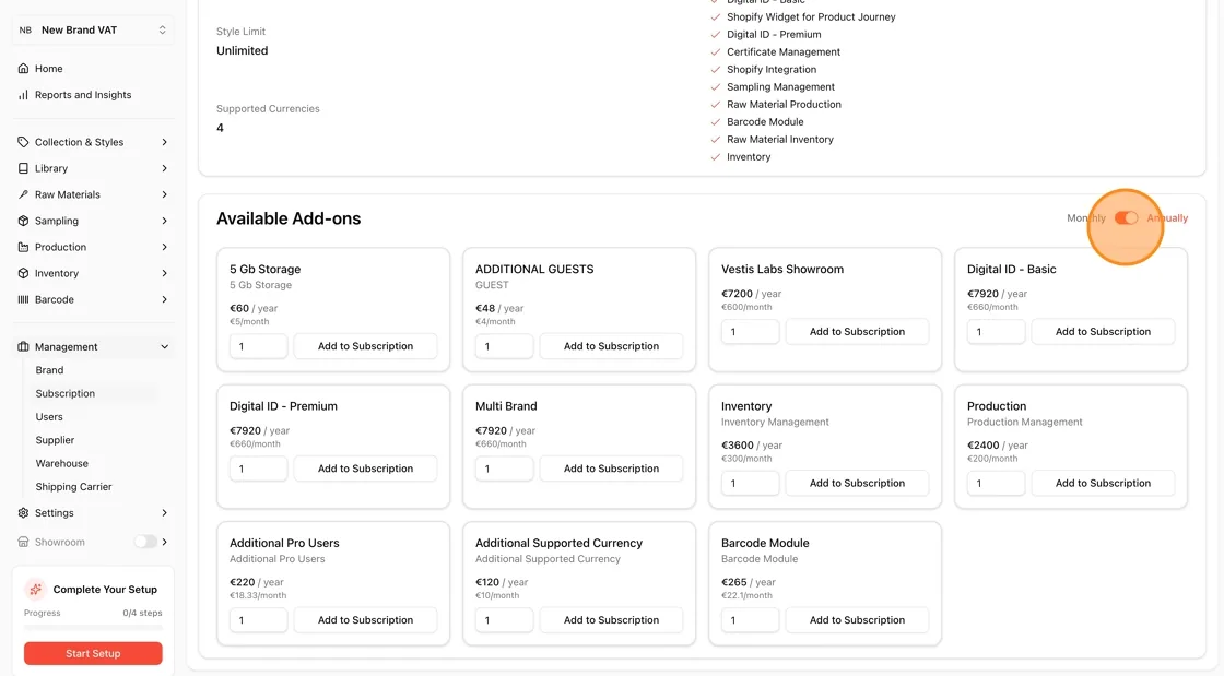 You may enhance your subscription with optional add-ons for additional functionality.