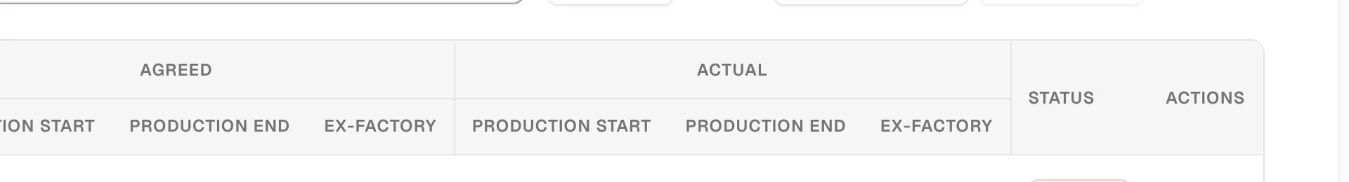 The three-dot action button at the end of the order row