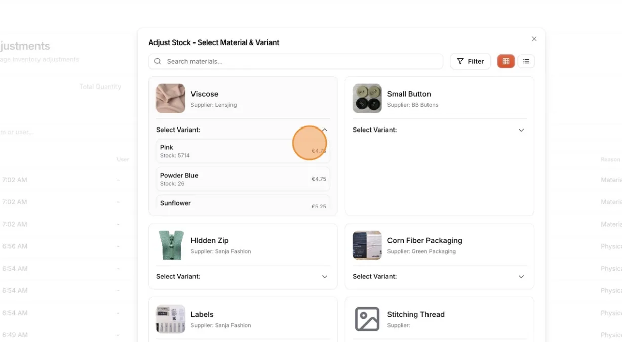 Click the dropdown menu to select the variant of the item.