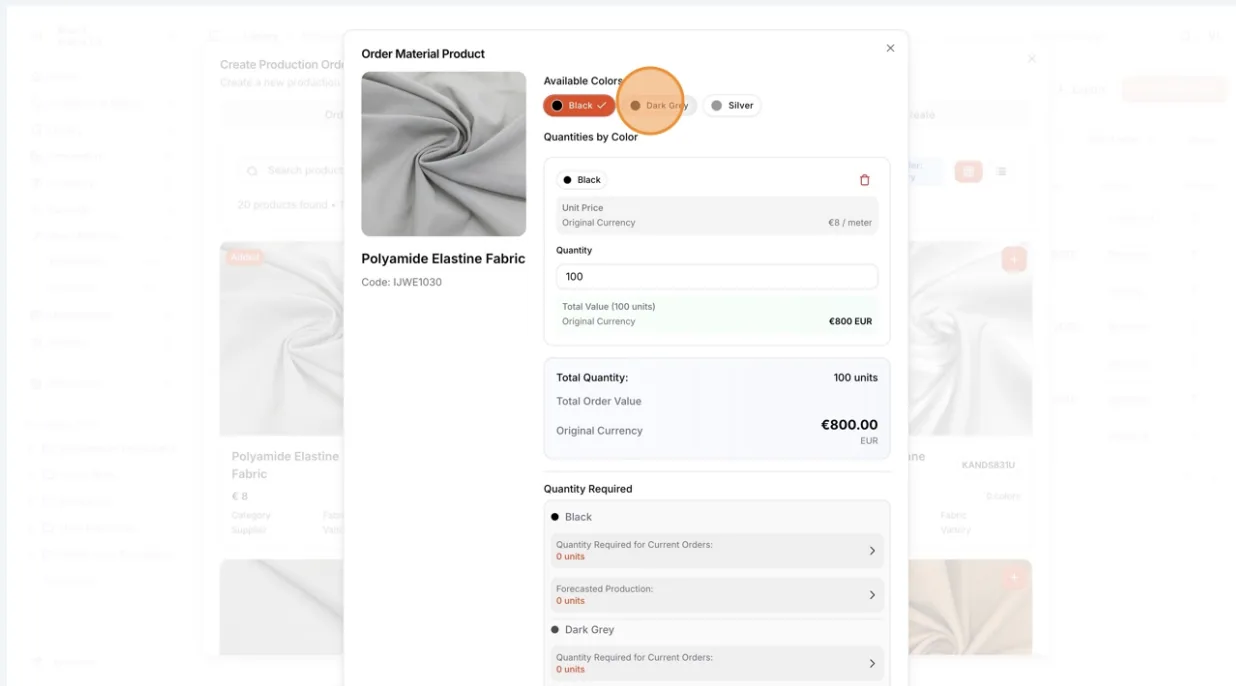 Users can select multiple variants under one product to include various options in the same order.