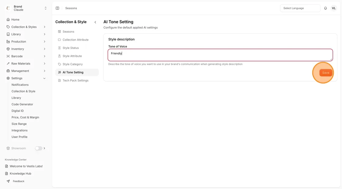 Click Save to apply the changes.