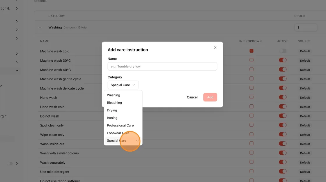 Choose the most relevant category for your instructions