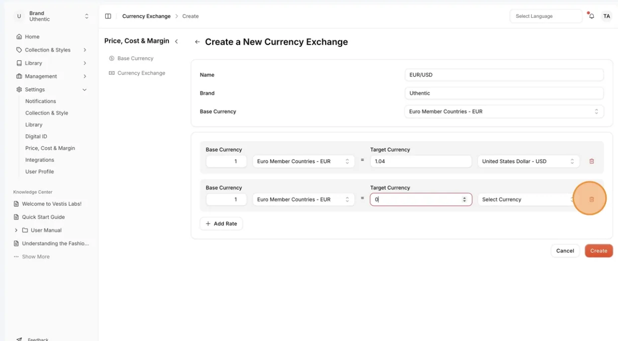 With your base currency and target currencies added, click the Live Rate button (at least you have 2 target currencies…