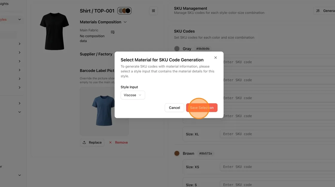 Click "Save Selection"