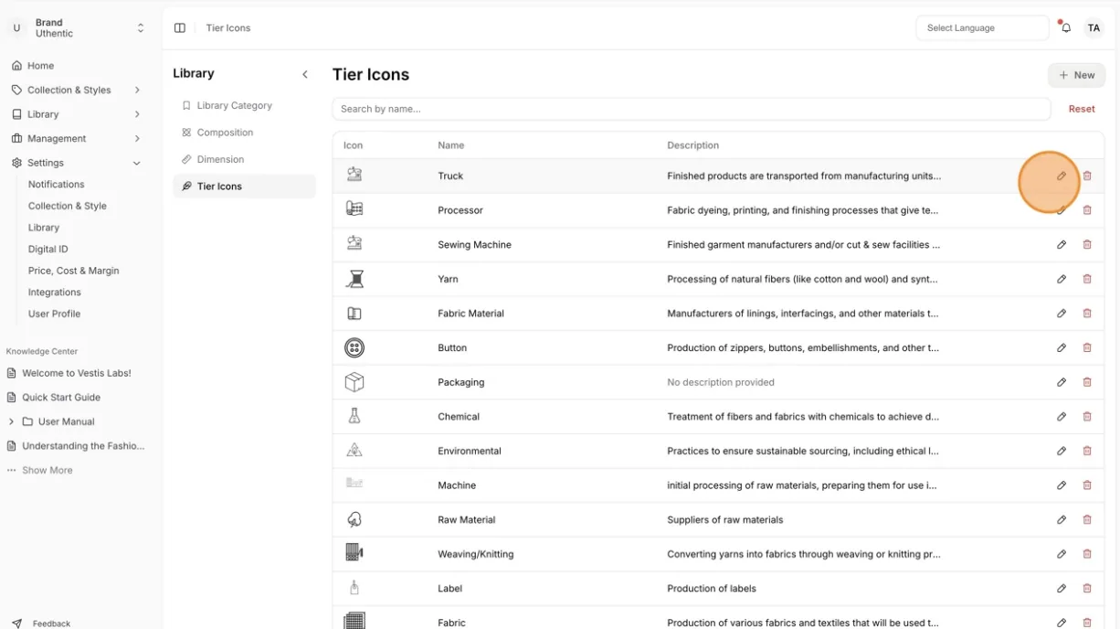 The created Tier Icons will be displayed and can be managed on the Tier Icons Page.